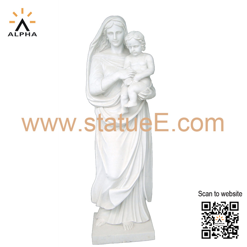 Mother Mary with baby Jesus statue